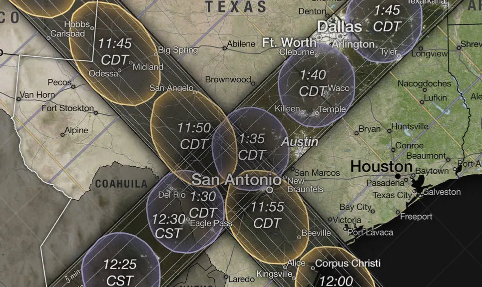 New NASA Map Details 2023 and 2024 Solar Eclipses in the US - NASA